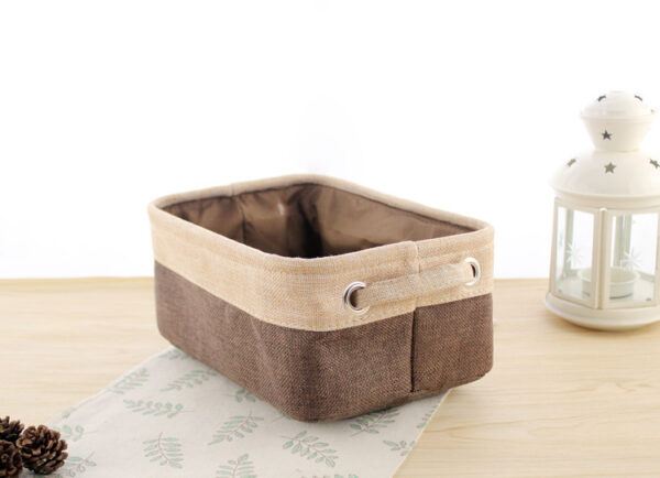 Nordic Fabric Storage Box Without Cover Imitation Cotton And Linen Folding Storage Box - Image 6