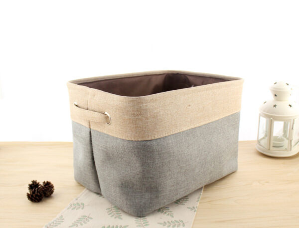 Nordic Fabric Storage Box Without Cover Imitation Cotton And Linen Folding Storage Box - Image 3