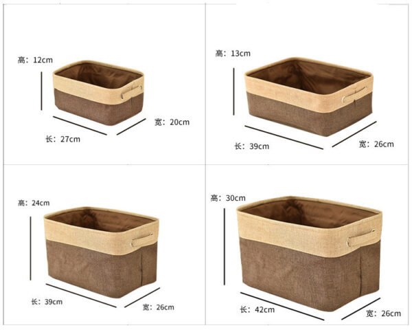 Nordic Fabric Storage Box Without Cover Imitation Cotton And Linen Folding Storage Box - Image 2