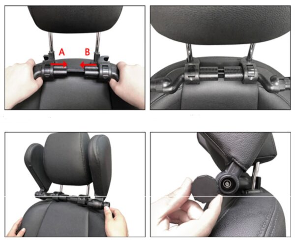 Car headrest pillow Sleep Adjustable Side Car Soft Travel Seat Headrest Auto Leather Support Neck Pillow Cushion car accessories - Image 2