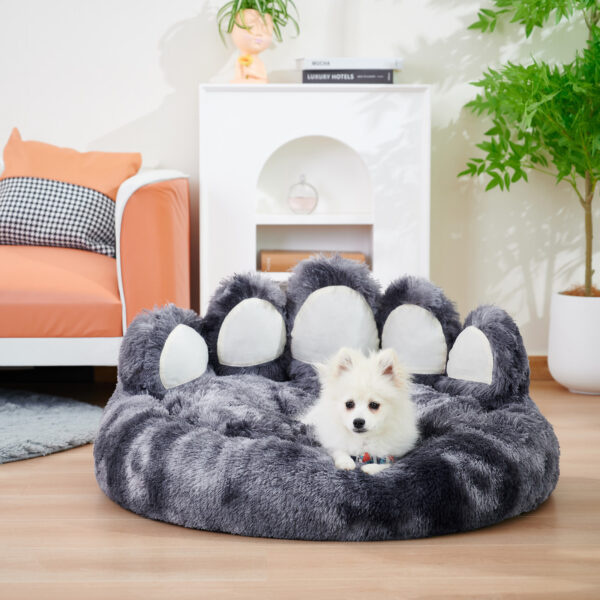 Cute Dog Bear Paw Shape Dog Bed, Dog Beds & Furniture For Small And Medium Dogs, Cozy Plush Cute Cat Beds For Indoor Cats - Image 4