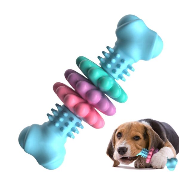 Dog Chew Toy Dog Bone Type  Dogs Teeth Cleaning Toys Indestructible TPR Bone Chewing Bite Resistant Teething Toys  Pet Products - Image 2