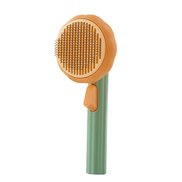 New Pet Cat Brush Hot Selling Hand-held Steel Wire Self-cleaning Comb Looper For Hair Removal - Image 3