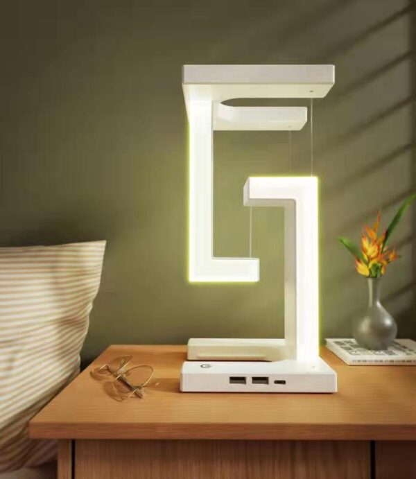 Creative Smartphone Wireless Charging Suspension Table Lamp Balance Lamp Floating For Home Bedroom - Image 2