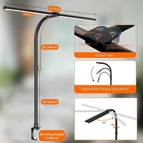 LED Eye Protection Clip Lamp Learning And Reading Work - Image 6